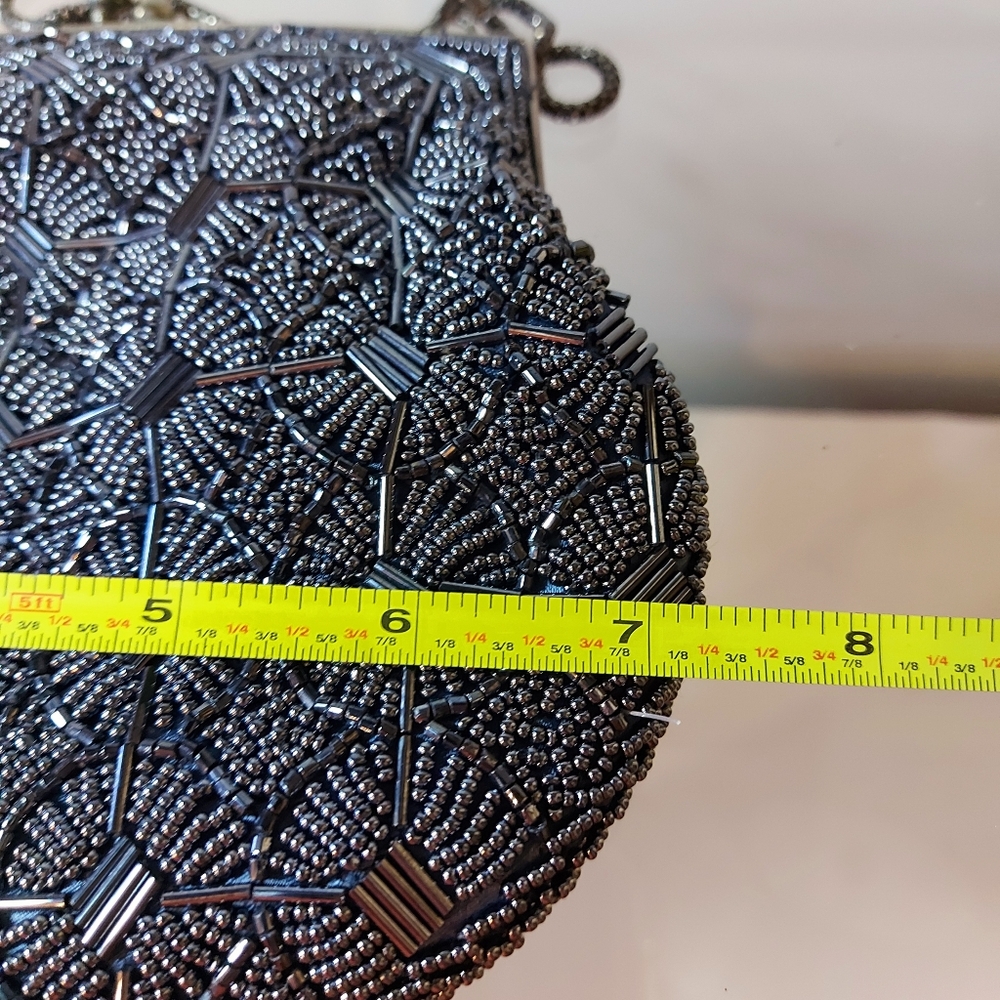 Beaded Evening Bag, Beaded Clutch, Formal Occasion Purse, 1950's Clutch - Picture 5 of 6